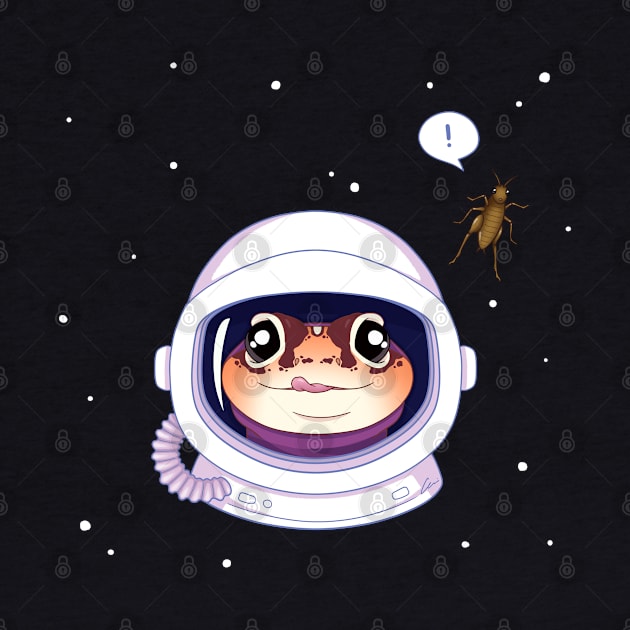 African Fat Tailed Gecko, Space Theme! Astronaut Gecko by anacecilia